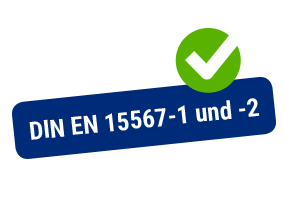 Icon fr die Sicherheitsnorm DIN EN 15567-1 und -2